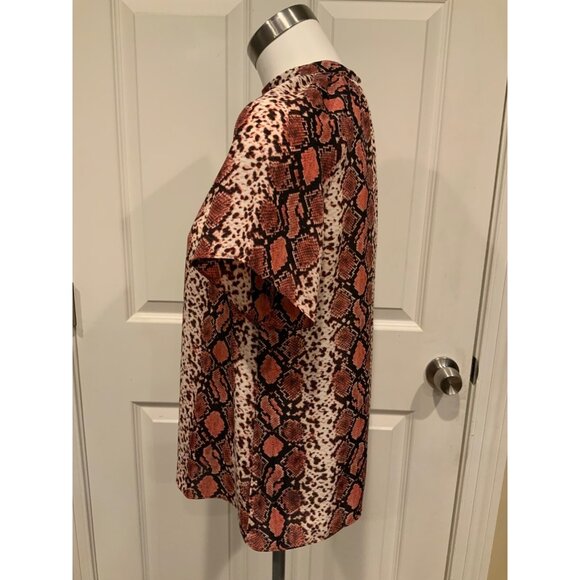 Sunday in Brooklyn Pink Snakeskin Print Shirt W/ Keyhole, Size XS, NWT! $68 - Picture 5 of 9